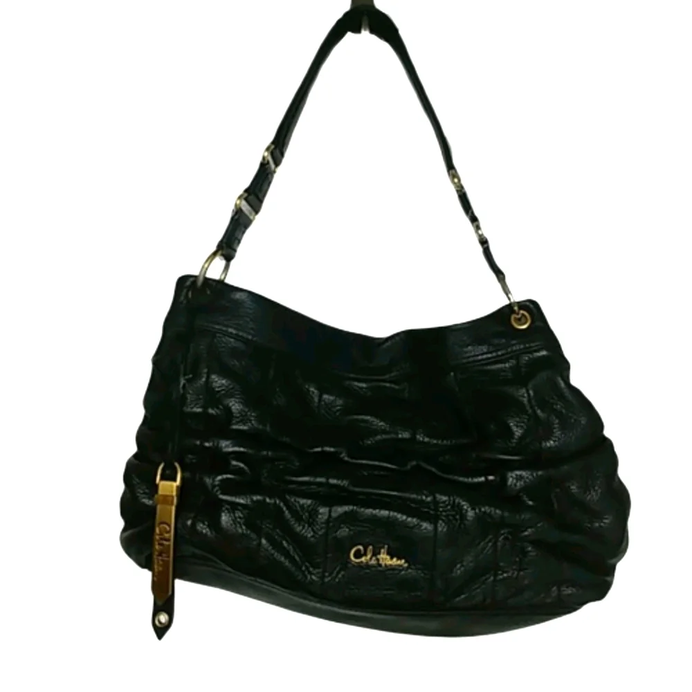 Cole Haan Black Leather Hobo Bag